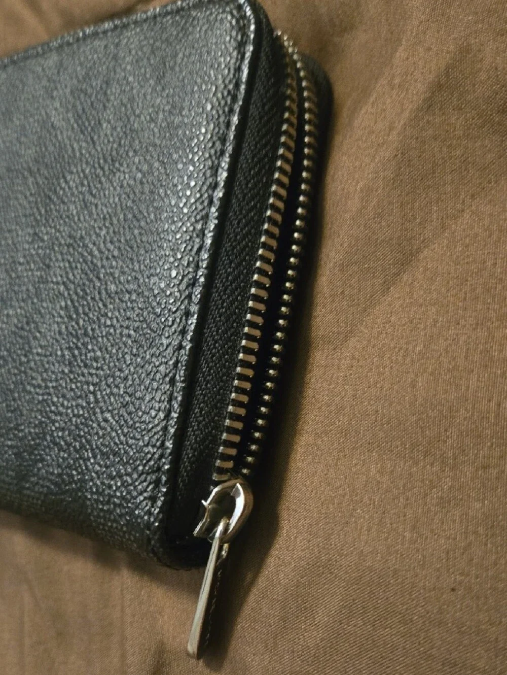 Black Michael Kors Pebbled Zip-Around Wallet